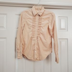 J. Crew Cream Tuxedo Button Down Shirt XS